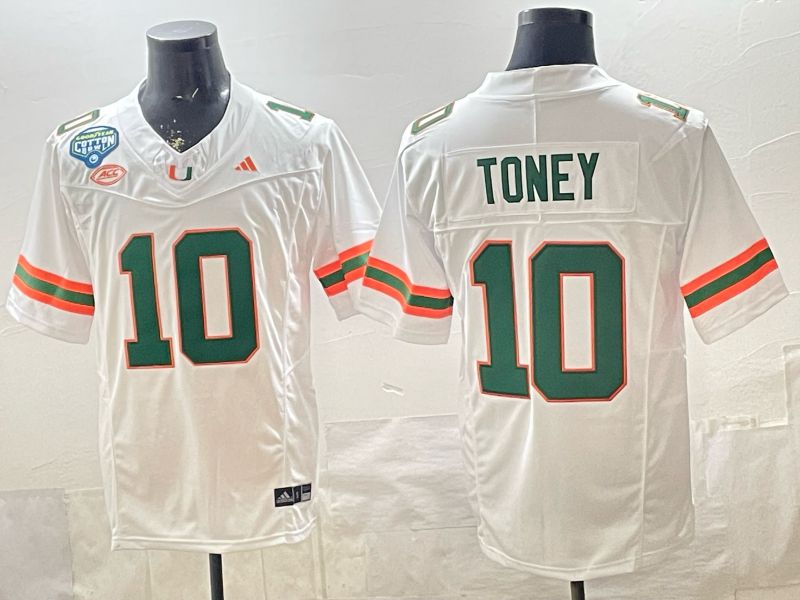 Men 2026 Miami Hurricanes #10 Toney White 3th generations Nike Limited NCAA Jersey 013
